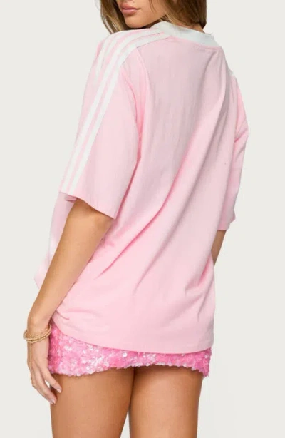 Edikted San Diego Oversize Graphic T-shirt In Pink