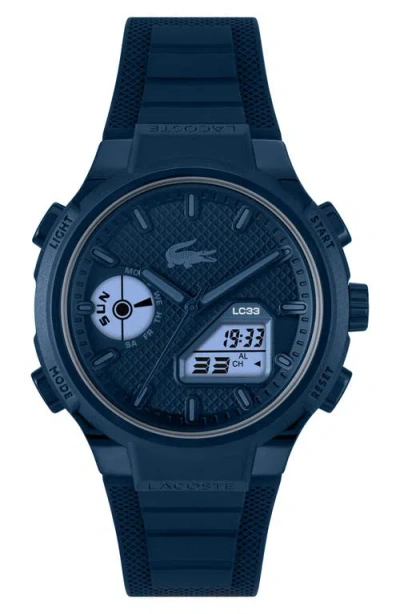 Lacoste Lc33 Silicone Strap Watch, 45mm