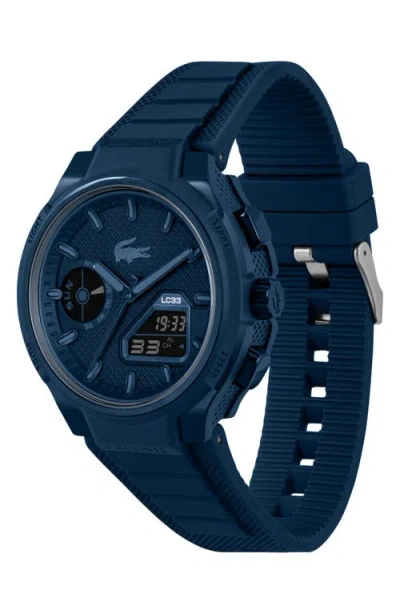Lacoste Lc33 Silicone Strap Watch, 45mm
