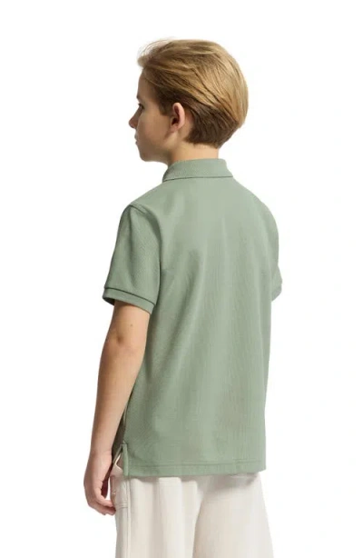 Psycho Bunny Kids' Cotton Piqué Polo In Green