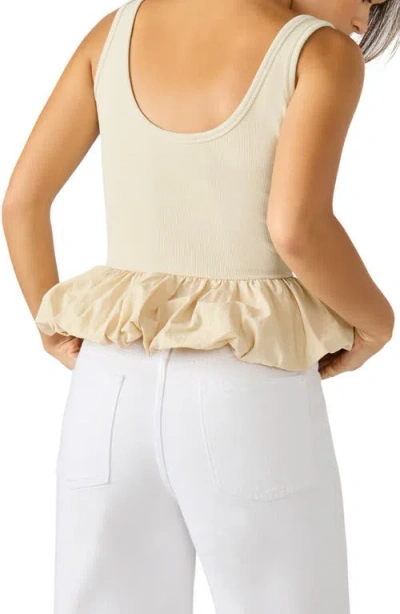 Steve Madden Women's Jess Mixed-media Top In Neutral