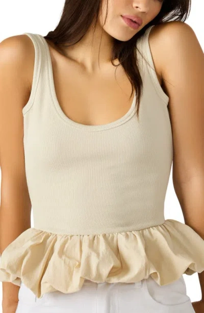 Steve Madden Women's Jess Mixed-media Top In Neutral