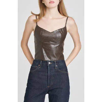 Wayf Estella Faux Leather Camisole
