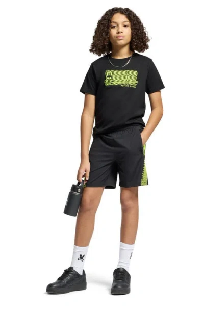 Psycho Bunny Kids' Sullivan Athletic Shorts In Black