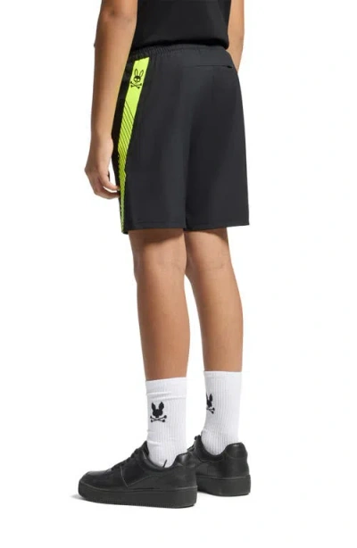 Psycho Bunny Kids' Sullivan Athletic Shorts In Black