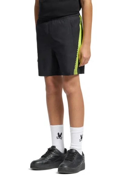 Psycho Bunny Kids' Sullivan Athletic Shorts In Black