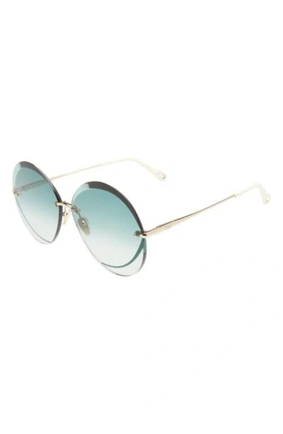 Chloé 64mm Gradient Round Sunglasses