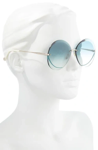 Chloé 64mm Gradient Round Sunglasses