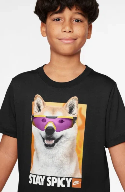 Nike Kids' Shiba Graphic T-shirt In Black