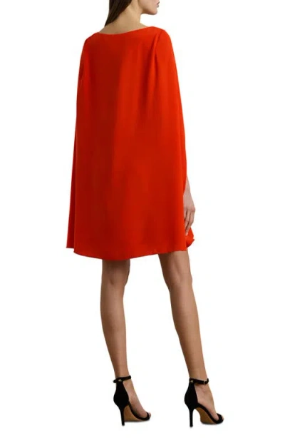 Ralph Lauren Women's Cape Georgette Cocktail Dress In Red