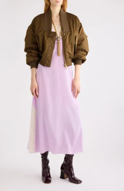 Chloé Short Ribbed Collar Snap Button Jacket In Brown