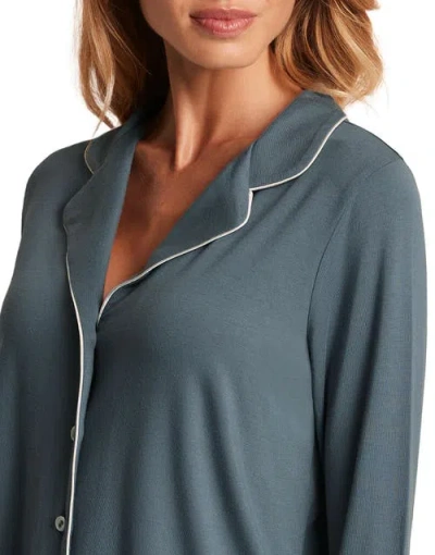 Adore Me Matilda Long Sleeve Top & Pants Pajama Set In Blue