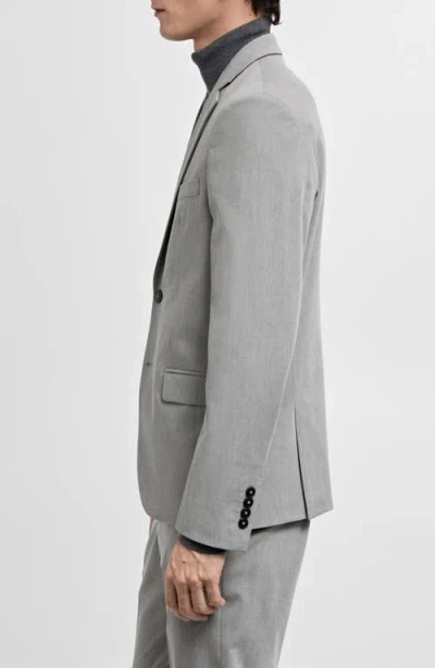 Mango Slim Fit Suit Jacket In Gray