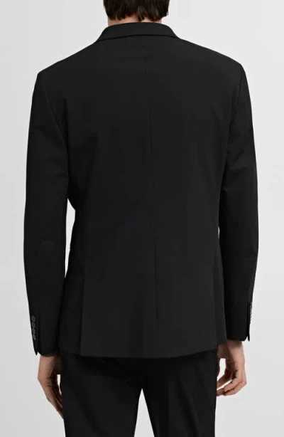 Mango Superslim Fit Stretch Sport Coat In Black