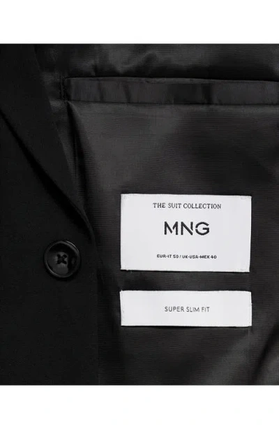 Mango Superslim Fit Stretch Sport Coat In Black