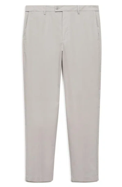 Mango Slim Fit Cotton Pants In Black