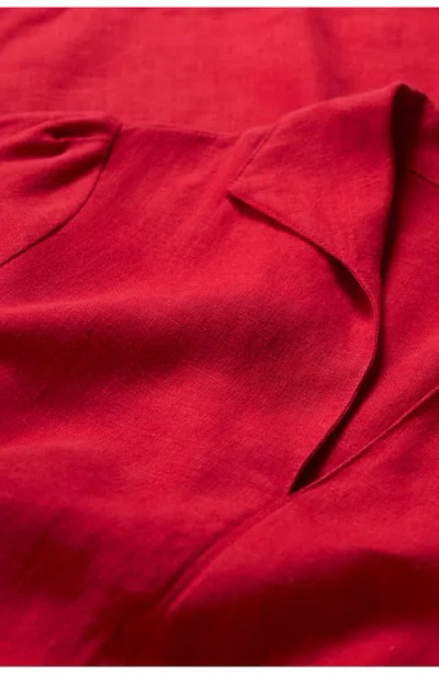 Seasalt Cornwall Fen Violet Linen Midi Shirtdress In Red