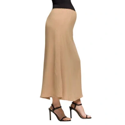 24seven Comfort Apparel Maternity Elastic Waist A-line Maxi Skirt