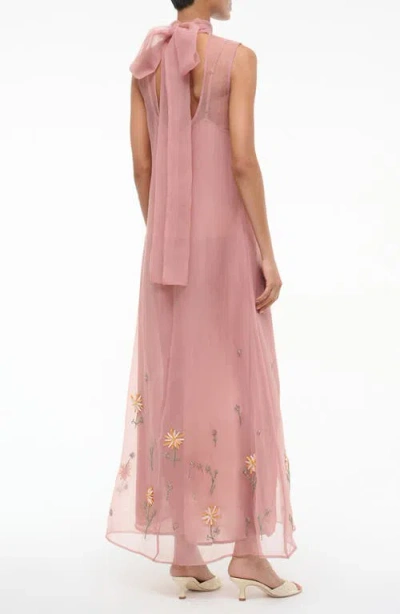 Staud Albee Embroidered Sleeveless Maxi Dress