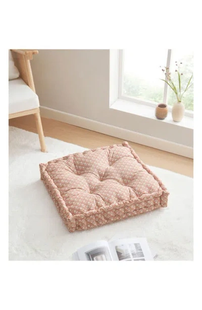 Peri Home Floral Decorative Floor Cushion In Pink