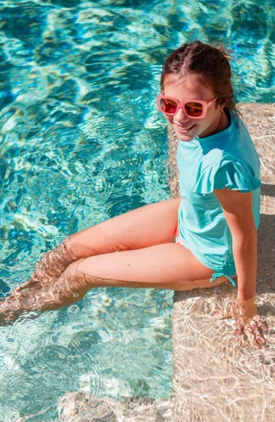 Snapper Rock Kids' Mint Flutter Sleeve Rashguard In Green