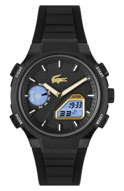 Lacoste Lc33 Silicone Strap Watch, 45mm