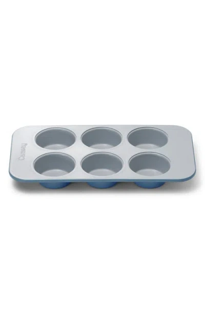 Caraway 6-cup Nonstick Ceramic Muffin Pan In Blue