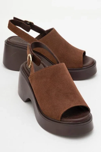 Forever & Always Shoes Power Leather Platform Wedge Sandals