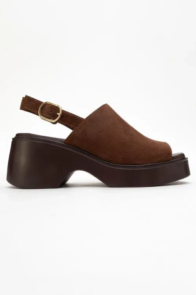 Forever & Always Shoes Power Leather Platform Wedge Sandals