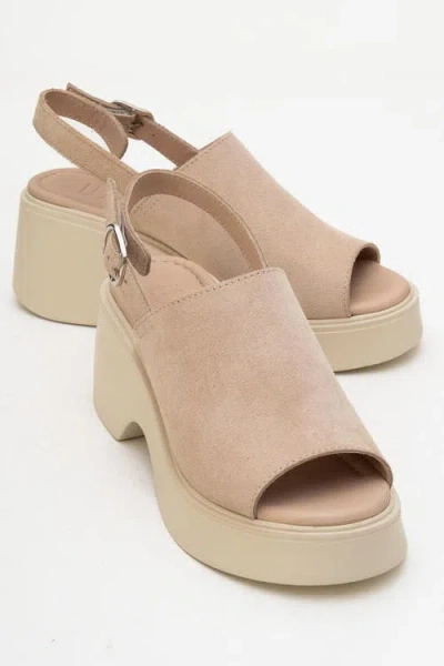 Forever & Always Shoes Power Leather Platform Wedge Sandals
