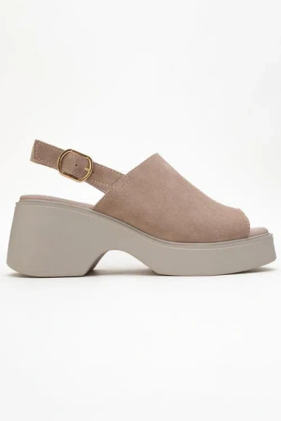 Forever & Always Shoes Power Leather Platform Wedge Sandals