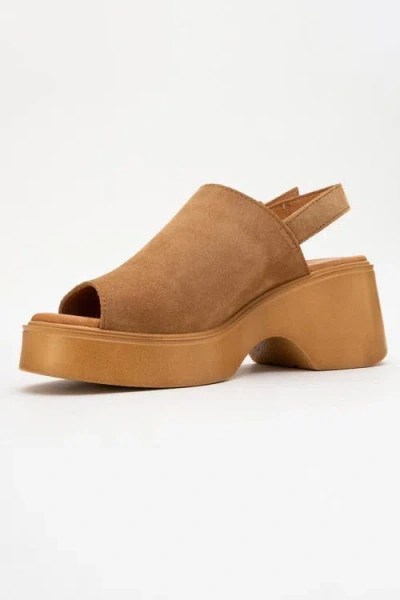 Forever & Always Shoes Power Leather Platform Wedge Sandals