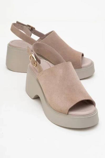 Forever & Always Shoes Power Leather Platform Wedge Sandals