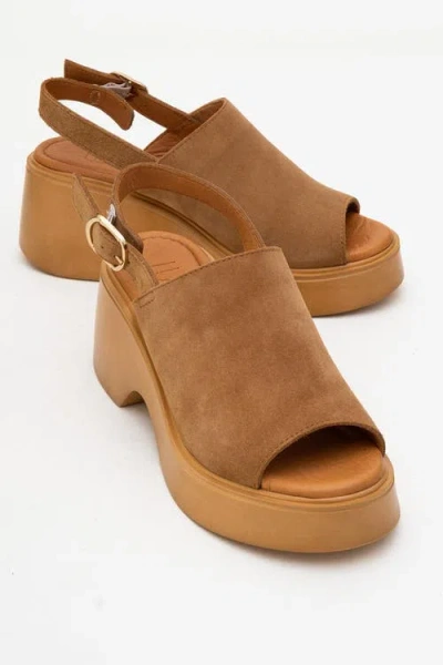 Forever & Always Shoes Power Leather Platform Wedge Sandals