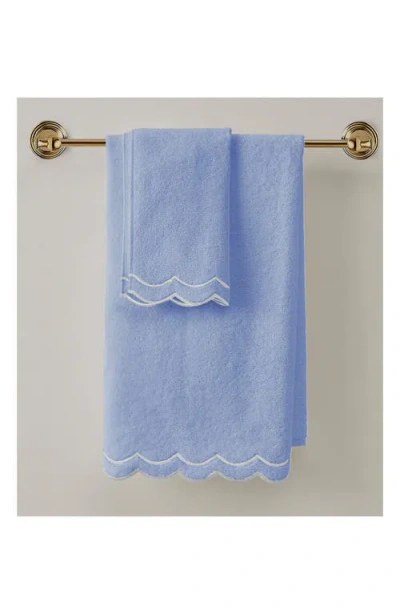 Peri Home Scallop Hand Towel In Blue
