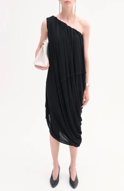 Co One-shoulder Dress In Black