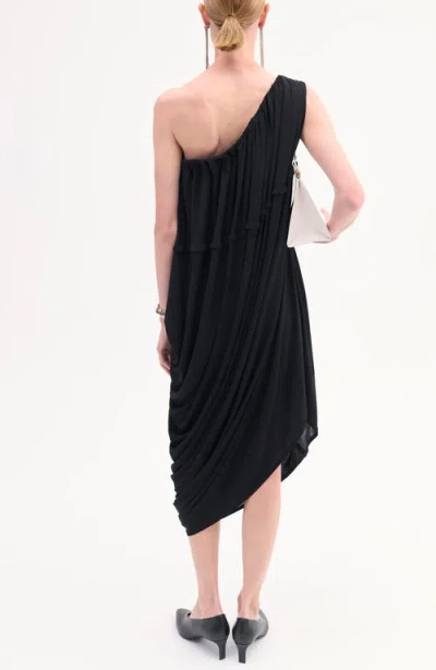 Co One-shoulder Dress In Black