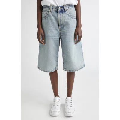 Haikure New Becky Wide Leg Denim Shorts In Blue