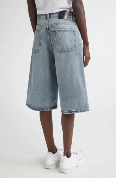 Haikure New Becky Wide Leg Denim Shorts In Blue