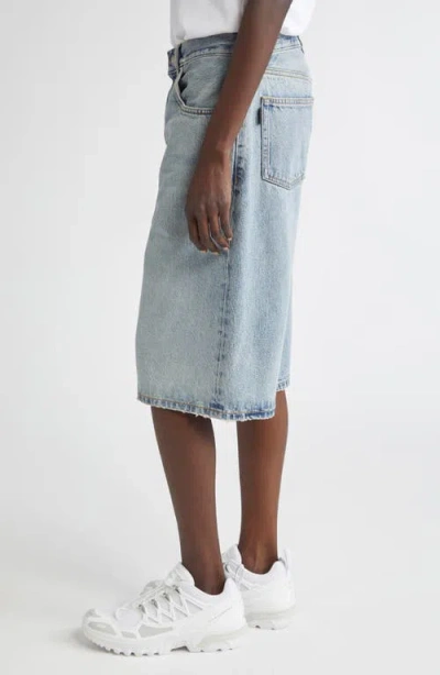 Haikure New Becky Wide Leg Denim Shorts In Blue