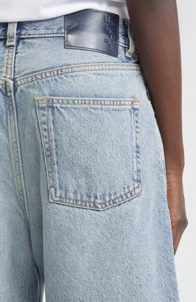 Haikure New Becky Wide Leg Denim Shorts In Blue