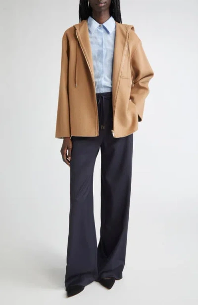 Max Mara Mini Virgin Wool Blend Hooded Jacket
