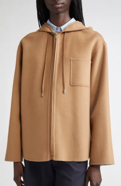 Max Mara Mini Virgin Wool Blend Hooded Jacket