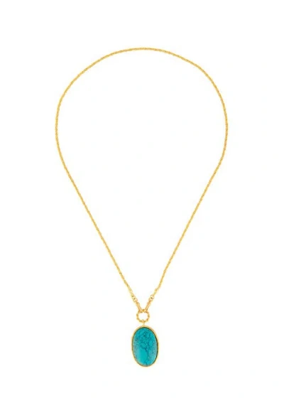 Sylvia Toledano Talisman Oval-frame Turquoise Necklace