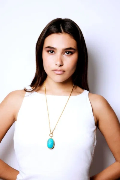 Sylvia Toledano Talisman Oval-frame Turquoise Necklace