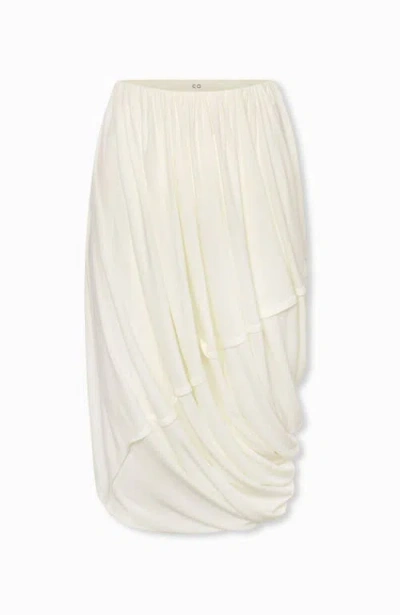 Co Draped Skirt In White