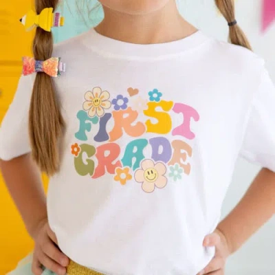 Sweet Wink Girls' First Grade Retro Short Sleeve T-shirt - Little Kid, Big Kid In Multi