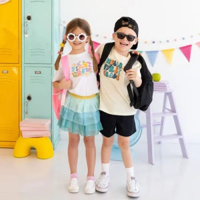 Sweet Wink Girls' First Grade Retro Short Sleeve T-shirt - Little Kid, Big Kid In Multi