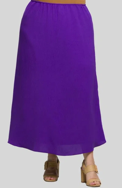 24seven Comfort Apparel Elastic Waist Maxi Skirt
