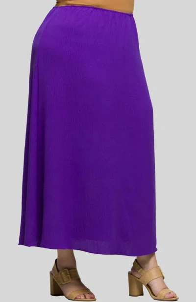 24seven Comfort Apparel Elastic Waist Maxi Skirt